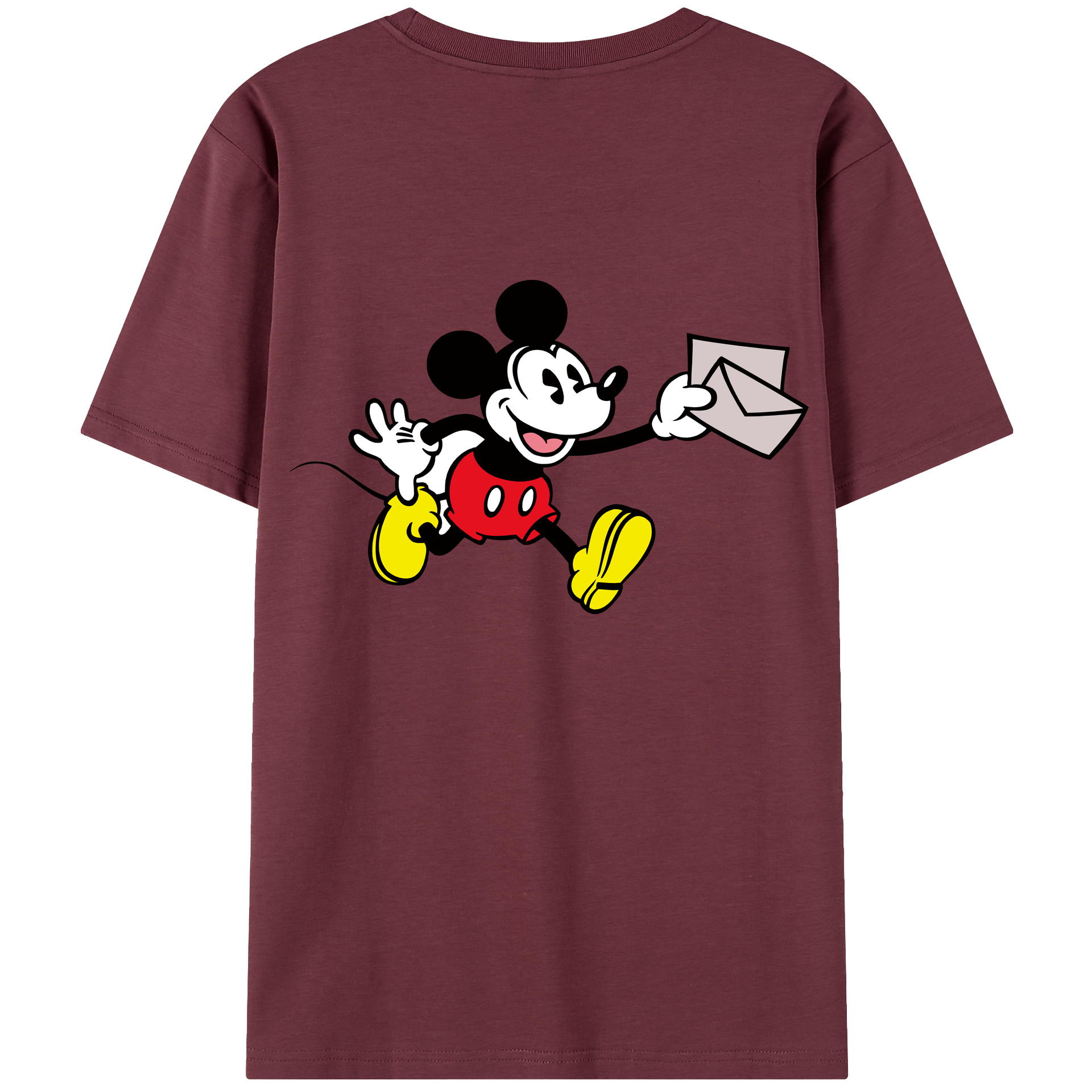 （画像用） ミッキーマウス Mickey Mouse 綿100％半袖Tシャツ（背面プリント）
